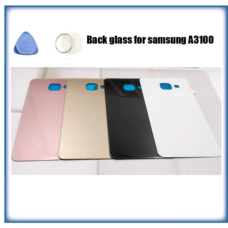 

New For Samsung GALAXY A3 A5 A7 A9 2016 Back Glass Battery Cover A310 A510 A710 A910 Rear Door Housing With LOGO and tools