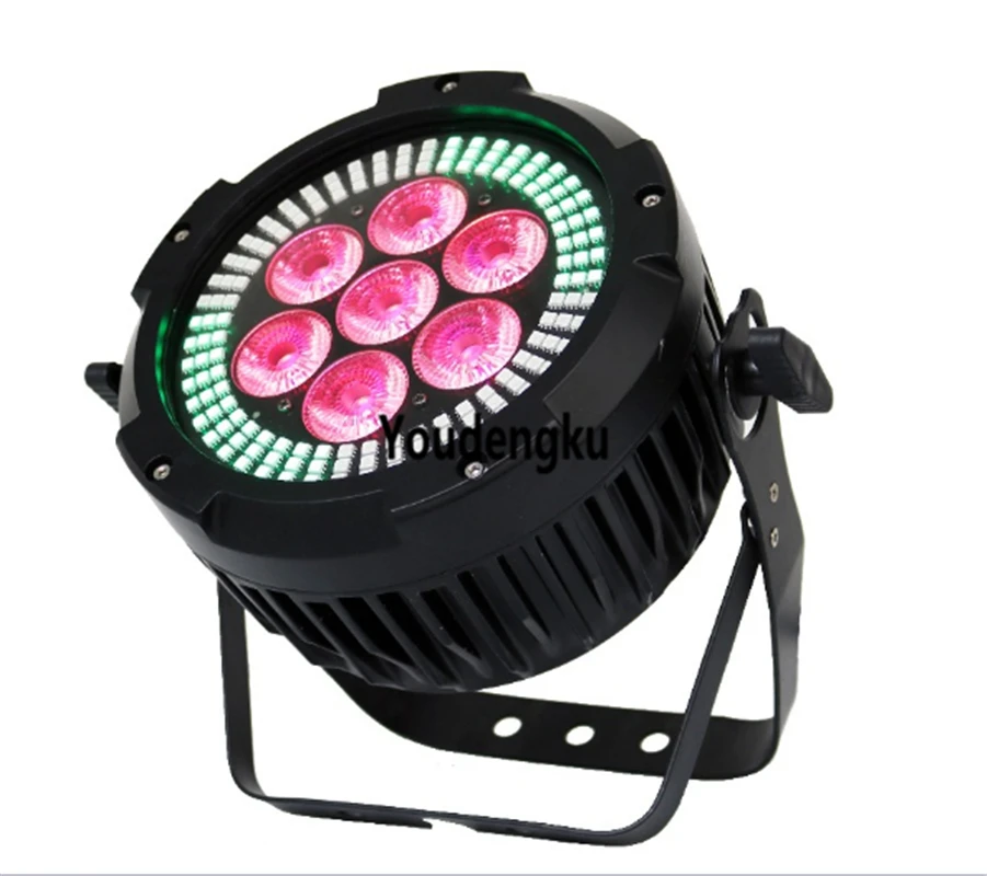 10 шт. новейший led par сценический свет PowerCon in and out 7x12 Вт 6в1 с 144x0 2 RGB dmx светильник для