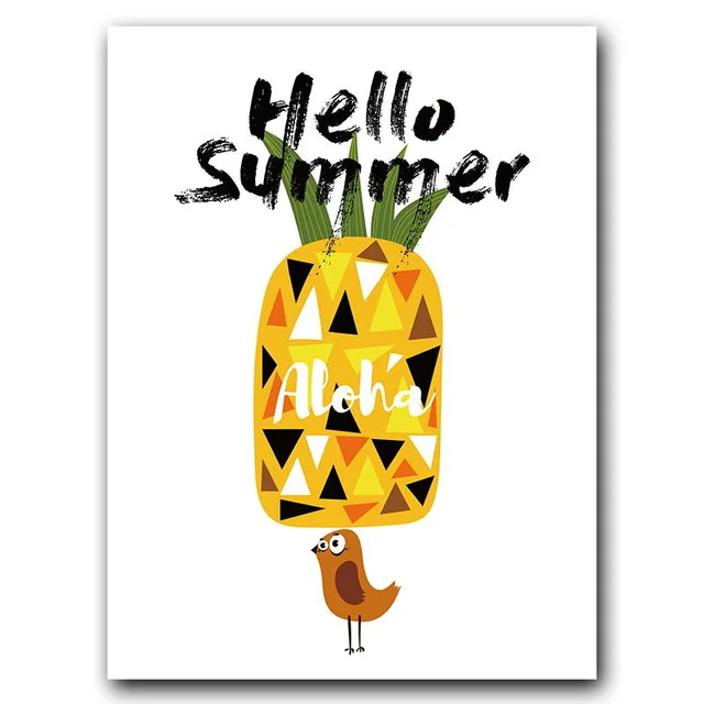 Nordic-Cute-Cartoon-Fruit-Pineapple-Ice-Cream-English-Sentence-A2-A3-A4-Canvas-Art-Abstract-Poster.jpg_640x640