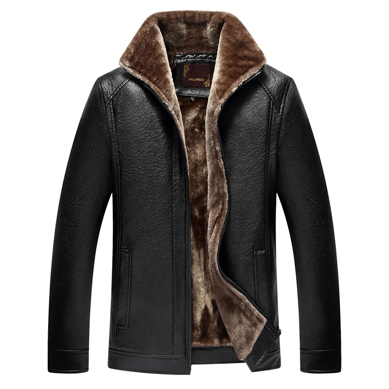 Новинка, мужское пальто из овчины, зима-осень, мужская кожаная куртка из искусственной кожи, мужские кожаные куртки и теплые пальто