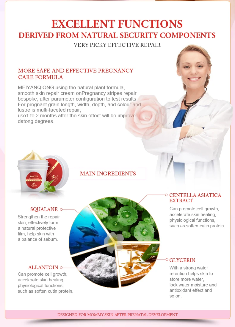 MeiYanQiong Essence Care натуральный женский Гладкий ремонт морщин для беременных