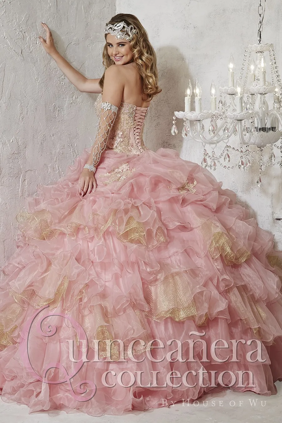 Розовые платья Quinceanera бальное платье Цветы аппликация из бисера Дешевые Сладкие 16 Платья для женщин нарядные платья для вечеринок Vestidos De 15 Anos