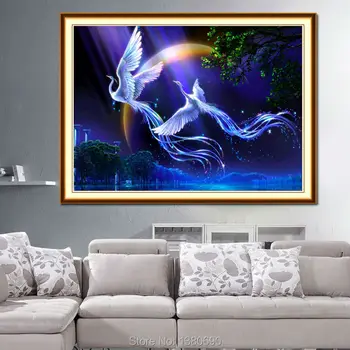 

Phoenix Bird 5D Diamond Embroidery Diamond Mosaic Picture DIY Diamond Painting Needlework Flores Canvas Home Decoration Canvas