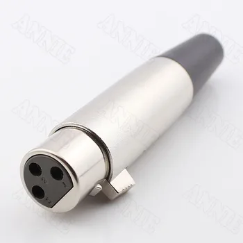 

5pcs/lot Desktop 3 Pin Female XLR Plug Microphone Socket Mental Cannon Connector