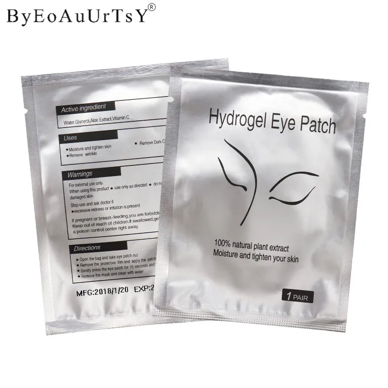 50 pairs Individual Eyelash Extension Pads Silk Eye Patches Under Eyepatch for Eyelash Extension Remover Makeup Tools            (4)