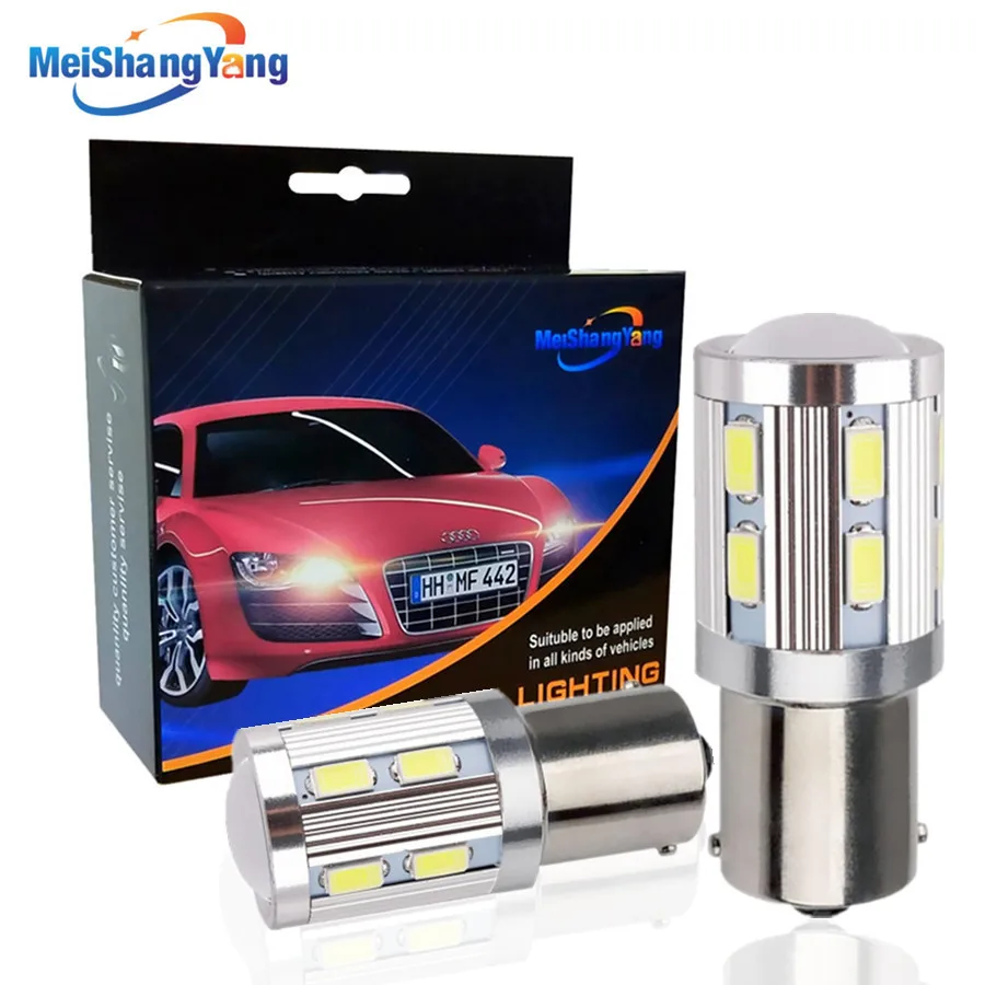 Светодиодная лампа P21W BA15S 2 шт. чип Cree 12 SMD 1156 автомобильный тормозной сигнал