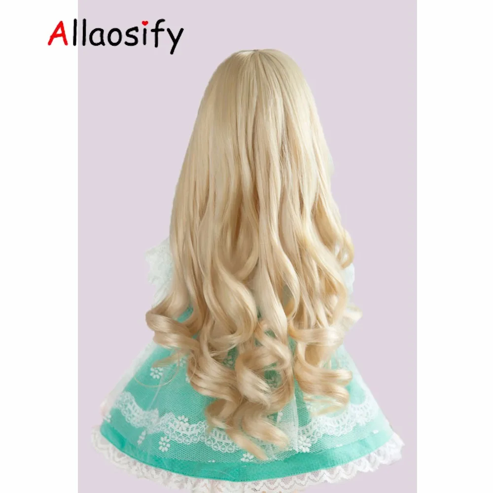 New 8/"-9/"22-23cm BJD fabric fur wig Orange red for 1//3 Lovely Mini Doll Antiskid