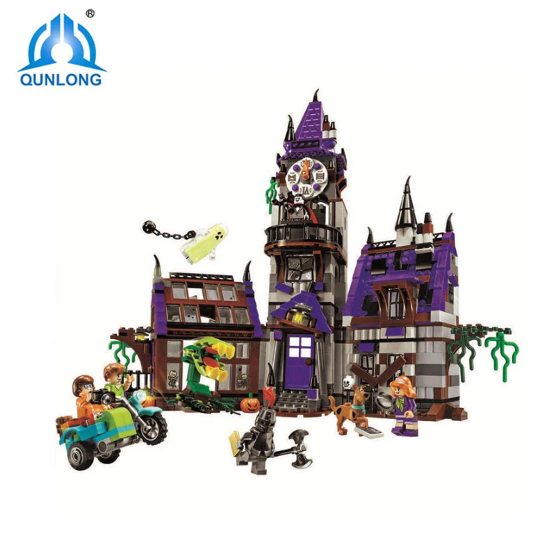 Qunlong Mystery Mansion 75904 Building Blocks Model Educational Toy For Children BELA 10432 Compatible Scooby Doo Legoed Figure
