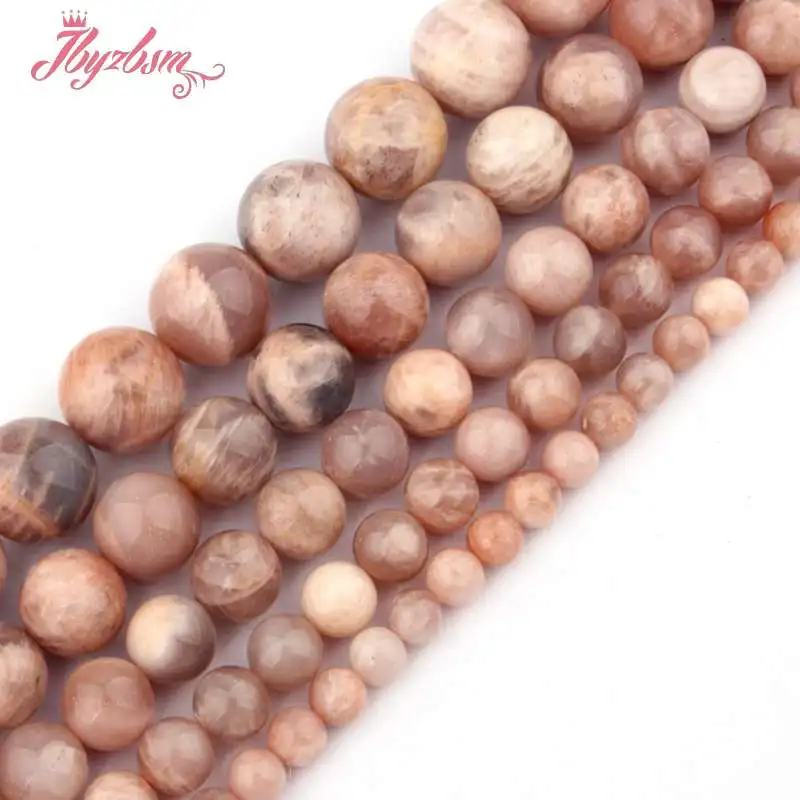 

6,8,10,12,14mm Smooth Round Sunstone Beads Ball Natural Stone Beads For DIY Necklace Bracelats Jewelry Making 15" Free Shipping