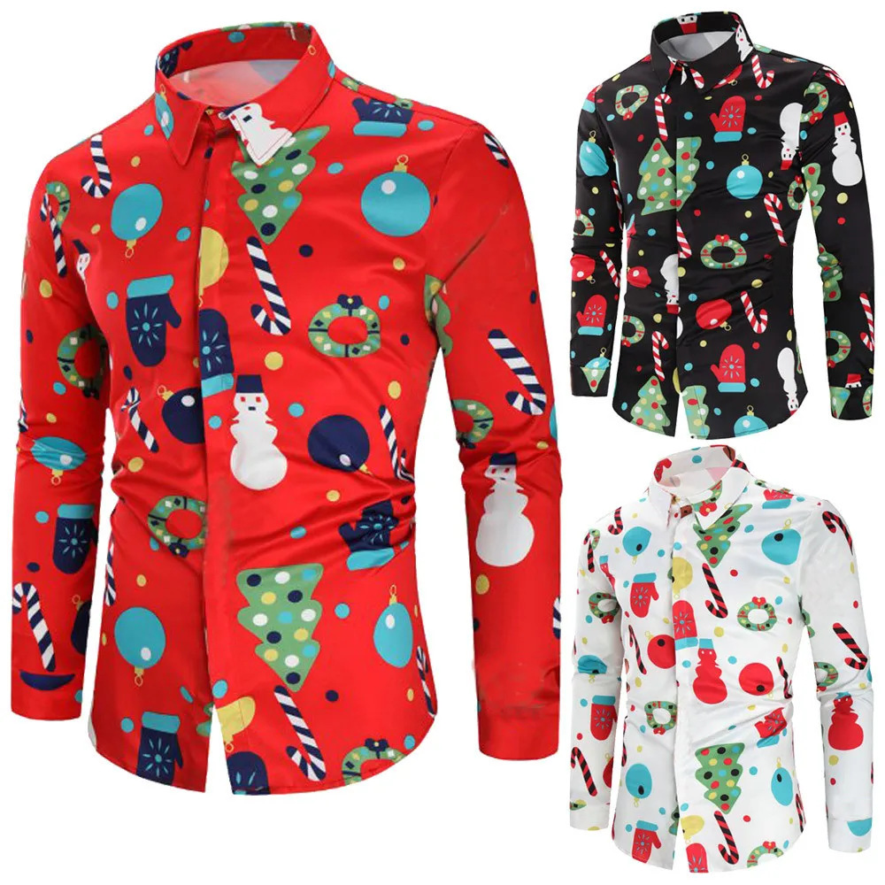 

Christmas tops shirts for men printed tshirt long sleeve casual graphic tees africa shirts hip hop 2018 new camisetas de mujer