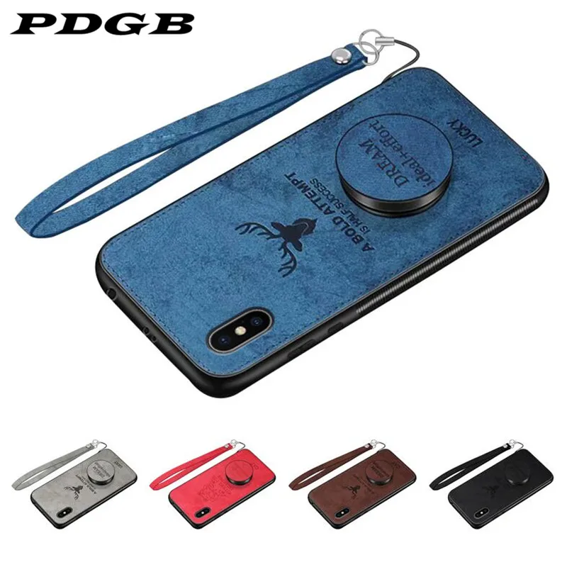 Прочный ТПУ чехол PDGB для Huawei P20 Pro P30 Lite P40 Honor 10 9 8 8X 8A 8C 9A 9X V9 Play тканевый с рисунком
