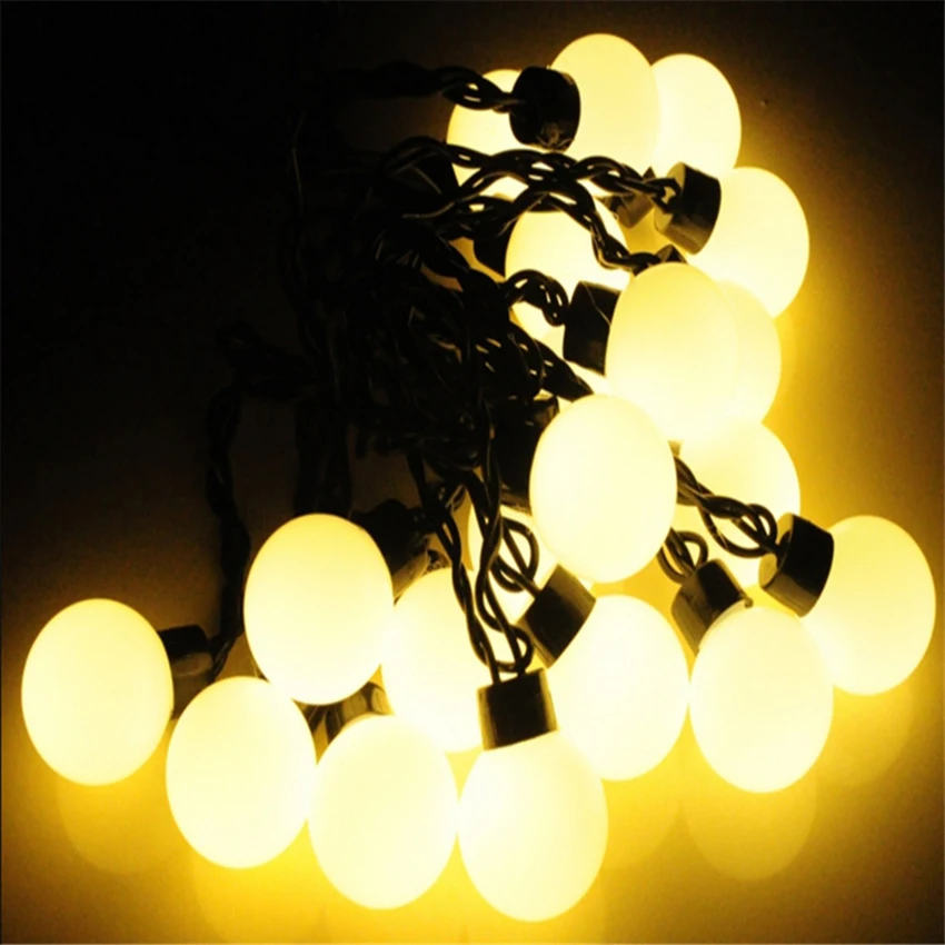 

6m 20 LED Bulb wedding string fairy light AC US 110V EU 220V Outdoor Waterproof for home garden Party garland lamp decoration