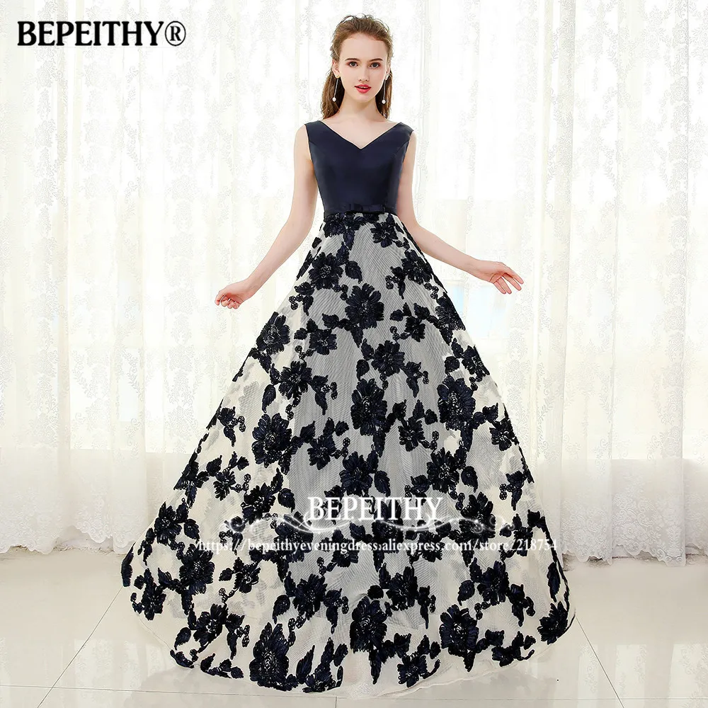 BEPEITHY простое Дешевое длинное вечернее платье с v-образным вырезом, элегантные вечерние платья длиной до пола, платья для выпускного вечера
