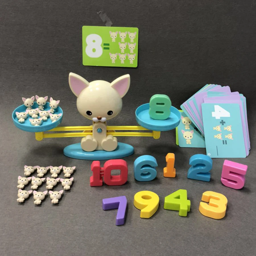 

Number Balance Math Games Montessori Toys For Kids 3 Year Olds Baby Toddler Early Educational Interactive Math Toy Dog Monkey
