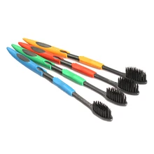 Cheapest !!! 4PCS Double Ultra Soft Toothbrush Bamboo Charcoal Nano Brush Oral Care E5M1