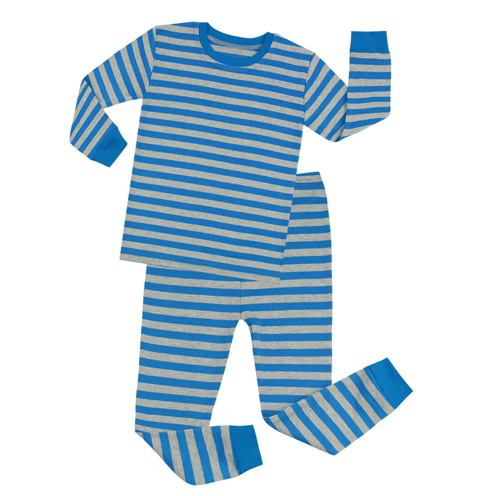 Хлопковые пижамы в полоску с длинными рукавами для мальчиков 1 см, детские пижамы для детей 1-8 лет, детские пижамы, Детская одежда для сна