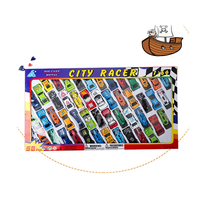 

2019 New Car Toy 50pcs /set Automobile Toys Suit Alloy The Car Model Small Iron Car Car Mini Type Vehicle Model