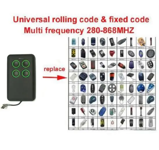 

Duplicator CAME DOORHAN FAAC NICE BFT replacement remote control transmitter rolling code face to face copy free shpping