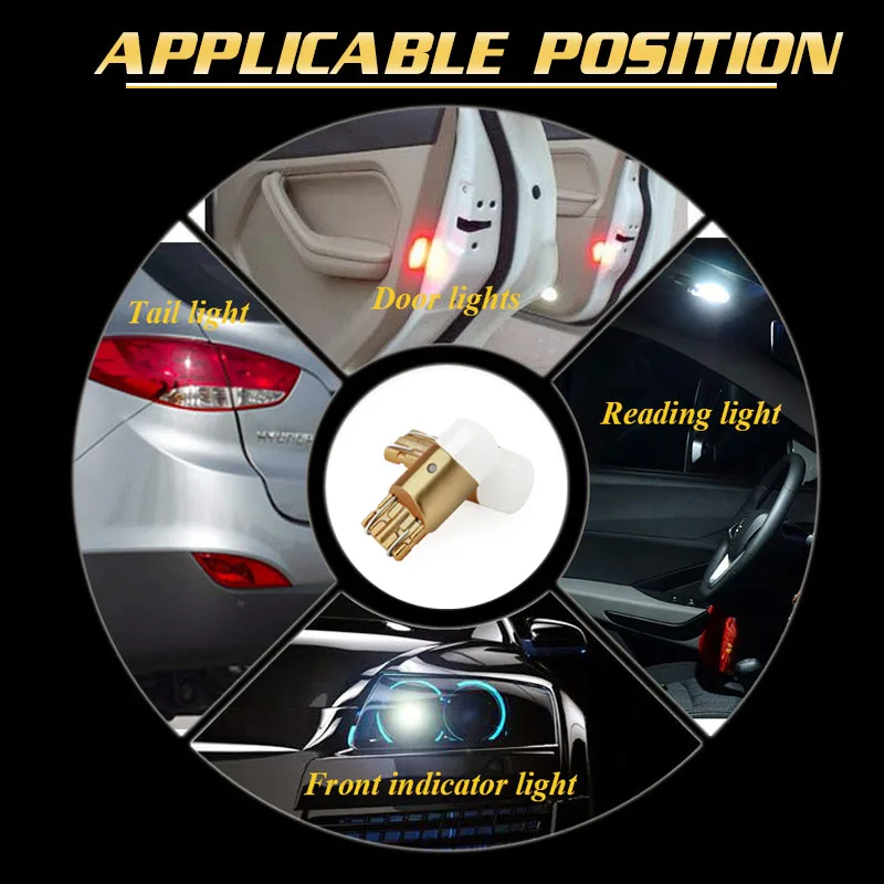 NAO T10 светодиодный W5W лампочка для автомобиля DRL 3030 SMD 5W5 WY5W габаритная лампа чтения