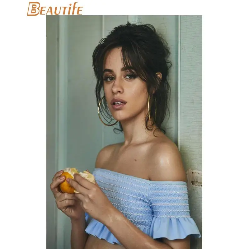Пользовательская ткань Camila Cabello шелковая плакат украшение для дома настенное