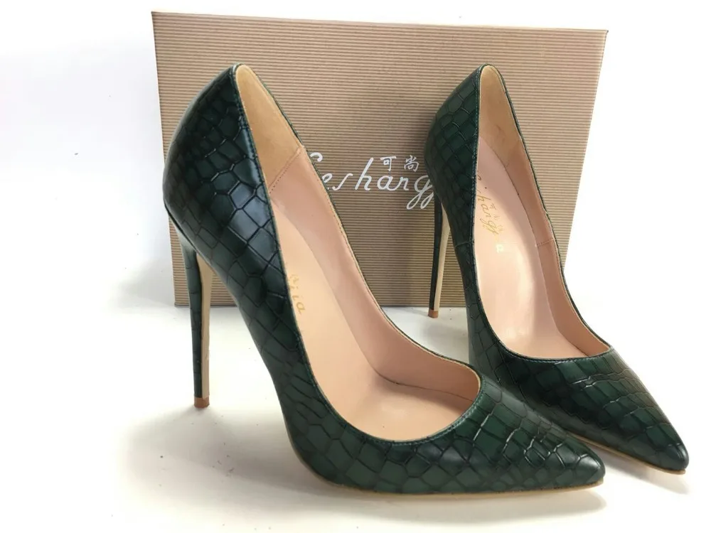 Buy Keshangjia Dark Green Lady Thin Heel Buy Keshangjia Dark Green Lady Thin Heel