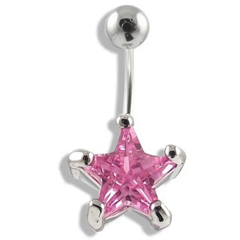 

Star Dangle Belly Barbell Button Navel Rings Body Fashion Jewelry