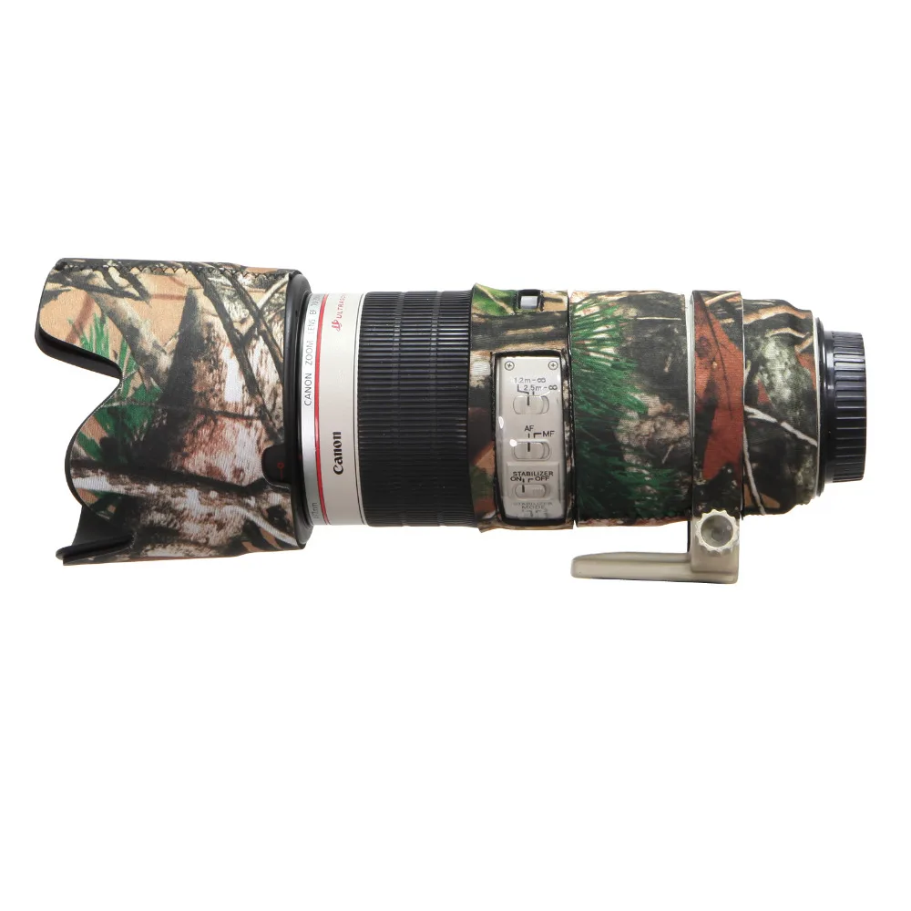 Rain Cover Protective Case For Canon 70-200F2.8ISII Rubber Waterproof Camouflage Color Camera Lens Protective Coat Cover (6)
