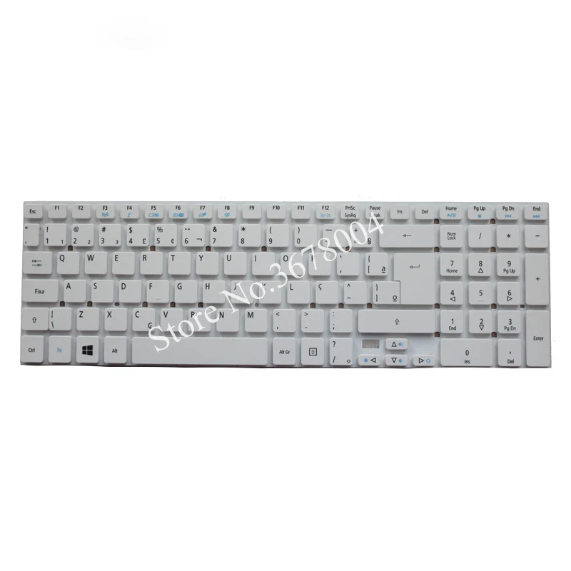 BR White For ACER Aspire E15 E1-510P E1-522G 5755 5755G 5830 5830G 5830T  5830T E1-530G E1-532G E1-532P Brazil Laptop Keyboard