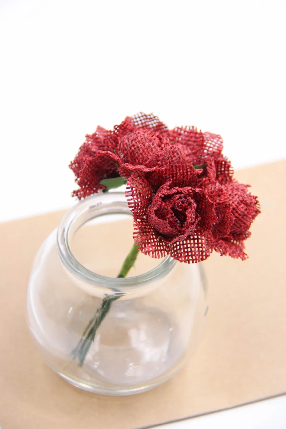 6pcs Burlap Rose Artificial Flowers Bouquet Jute Flowers For Home Wedding Party Car Decoration Scrapbooking Wreath Fake Flowers Roses Artificial Flowers Flowers Forfake Flowers Aliexpress