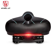 WHeeL UP 2021 PVC Leather MTB Road Mountain Bike Seats Bicycle Seat Men Women Pad Cycle Part With Taillights Bicycle Accessories