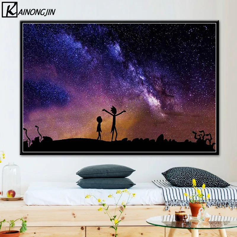 

Art Poster Rick and Morty Cartoon Anime Mushroom Posters and Prints Wall Picture Canvas Painting Room Home Decoration