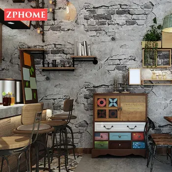 

Brick pattern wallpaper brick brick head retro vintage gray cement brick wall industrial wind loft antique background wall paper