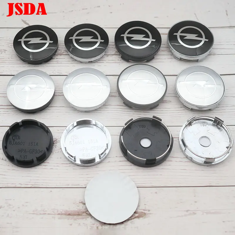 

4pcs 56mm 60mm OPEL logo car emblem Wheel Center Hub Cap Rim refit badge decoration covers sticker styling
