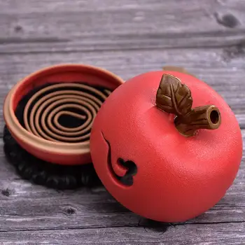 

Traditional Fruit Shape Backflow Incense Burner Smoke Waterfall Ceramic Censer Home Office Back Flow Incense Burner Home Crafts