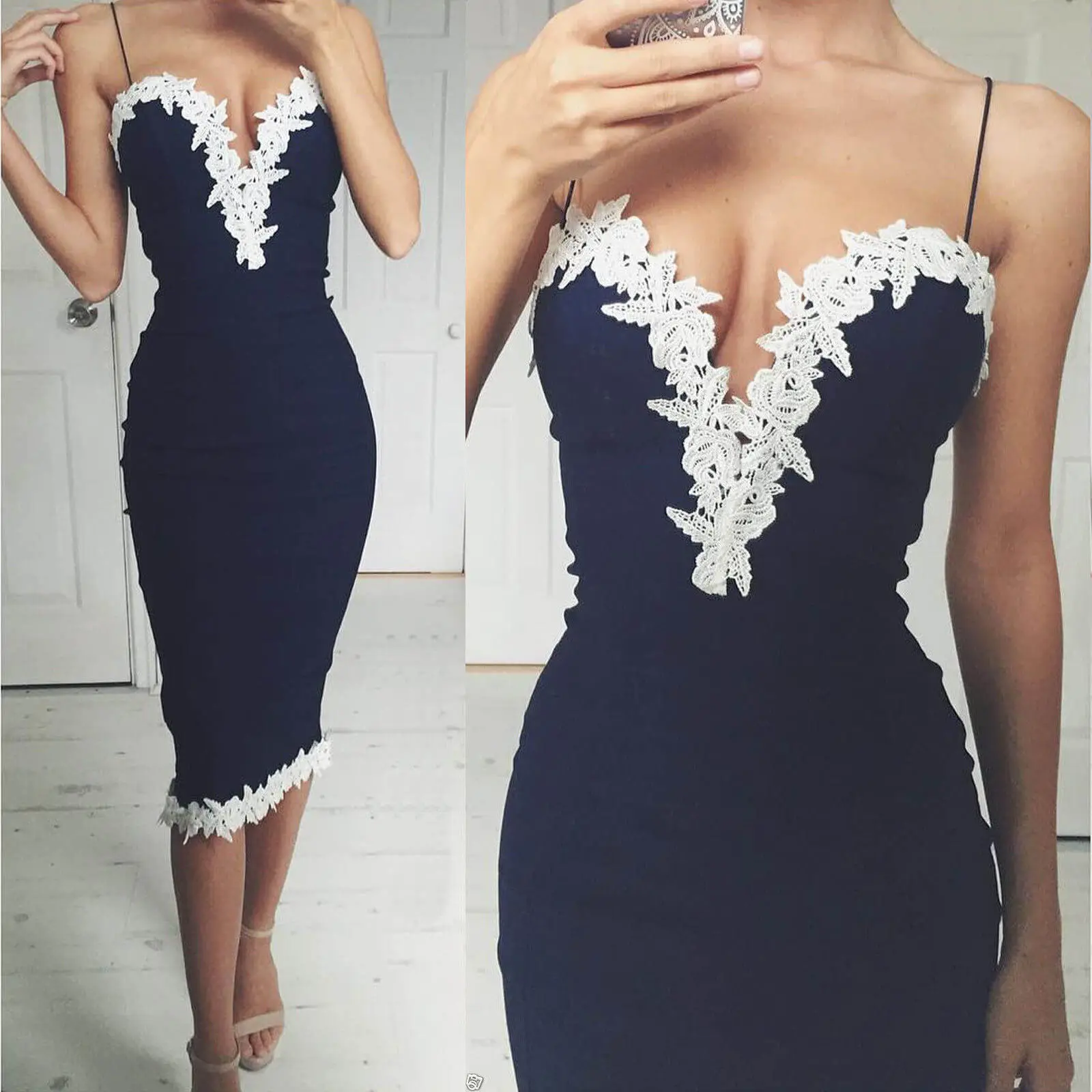 

Sought-After Sexy Women Summer Bodycon Floral Lace Party Pencil Dress