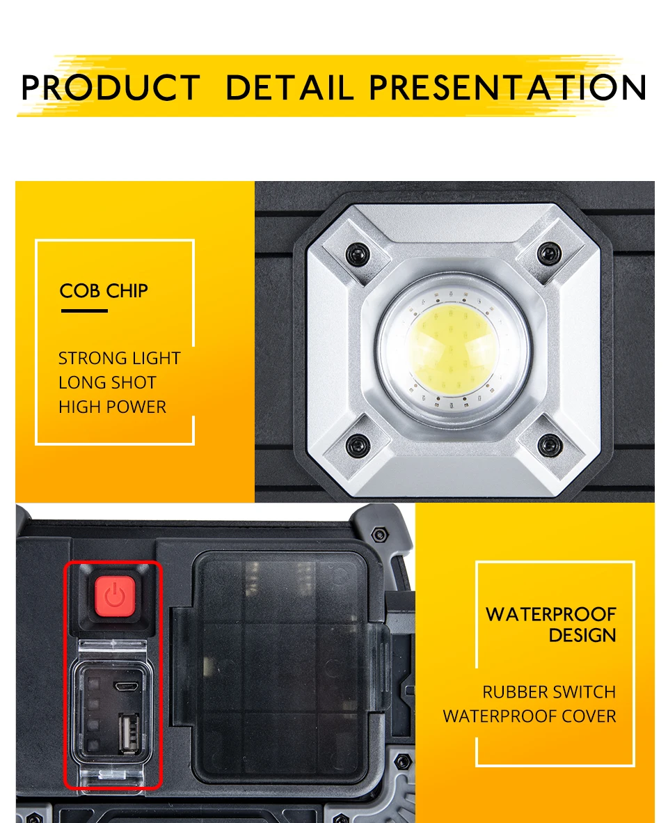 Rechargeable Led Worklight Portable COB Led Work Light  (13)