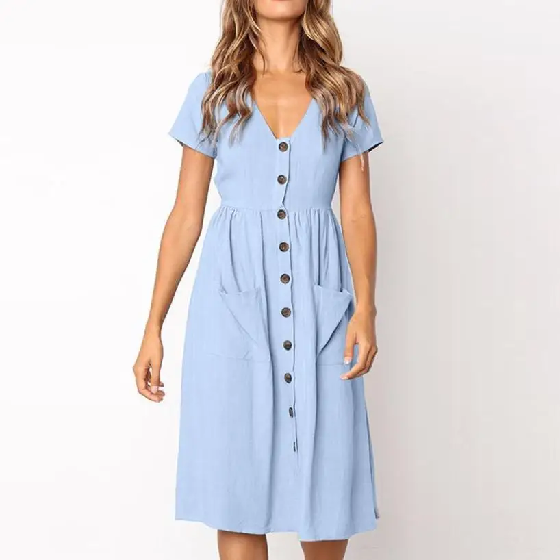 Aliexpress.com : Buy 2018 Holiday Women Elegant Short Sleeve big ...