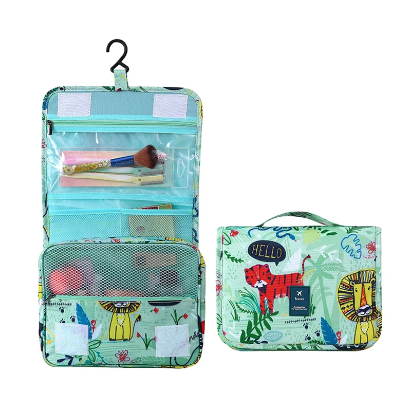 فلامنغو المحمولة شنقا التجميل حقيبة التجميل الغرور اللازمة أدوات الزينة المنظم السفر غسل ماكياج فرشاة حالة اكسسوارات