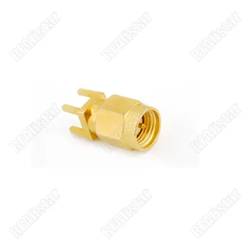 

100 Pieces SMA Male Plug Thru Hole Connector Vertical PCB Mount Straight Adapter