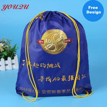 

customized 210D polyester drawstring shopping bag