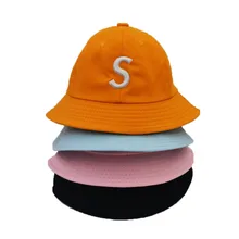 Рыбацкая шляпа для ChildUnisex буквой S детей Рыбацкая шляпа солнцезащитный крем на открытом воздухе Повседневное Кепки шляпка хараджуку