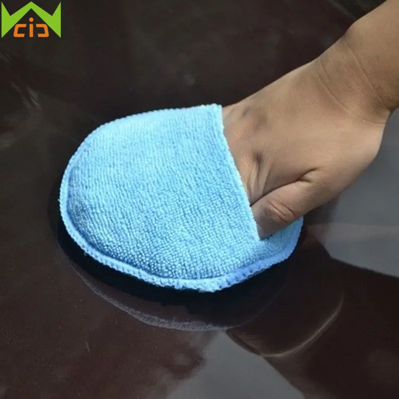 WCIC 5" Round Microfiber Sponge Auto Car Wax Applicator Pad Car