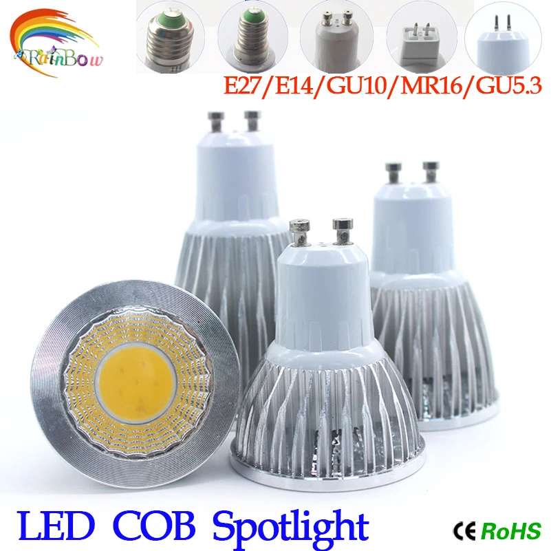 

1pcs Super Bright 9W 12W 15W GU10 COB LED Bulb 110V 220V Dimmable Led Spotlights Warm/Cool White GU53 LED lamp