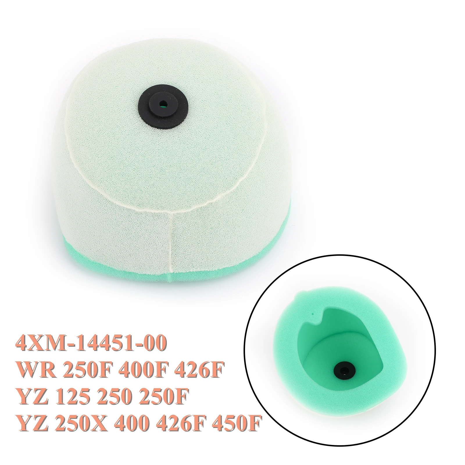 Artudatech Schiuma Filtro Aria Per Yamaha Yz 125 250 400 426 450F Wr 250 400 426 1998-2009