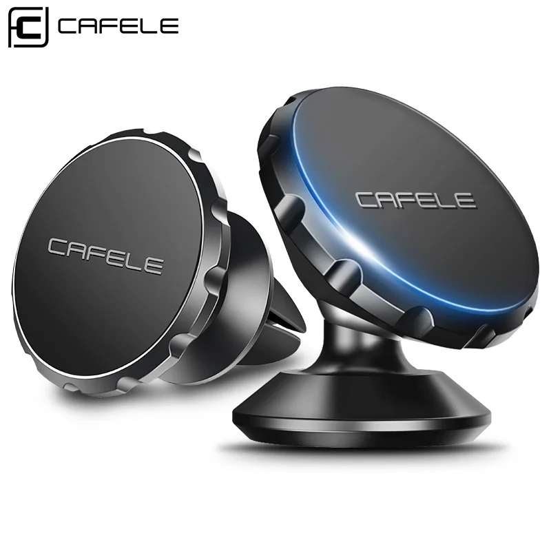  Cafele Magnetische Auto Telefon Halter 360 Grad Rotation Aluminium Legierung Magnet Auto Halterung 