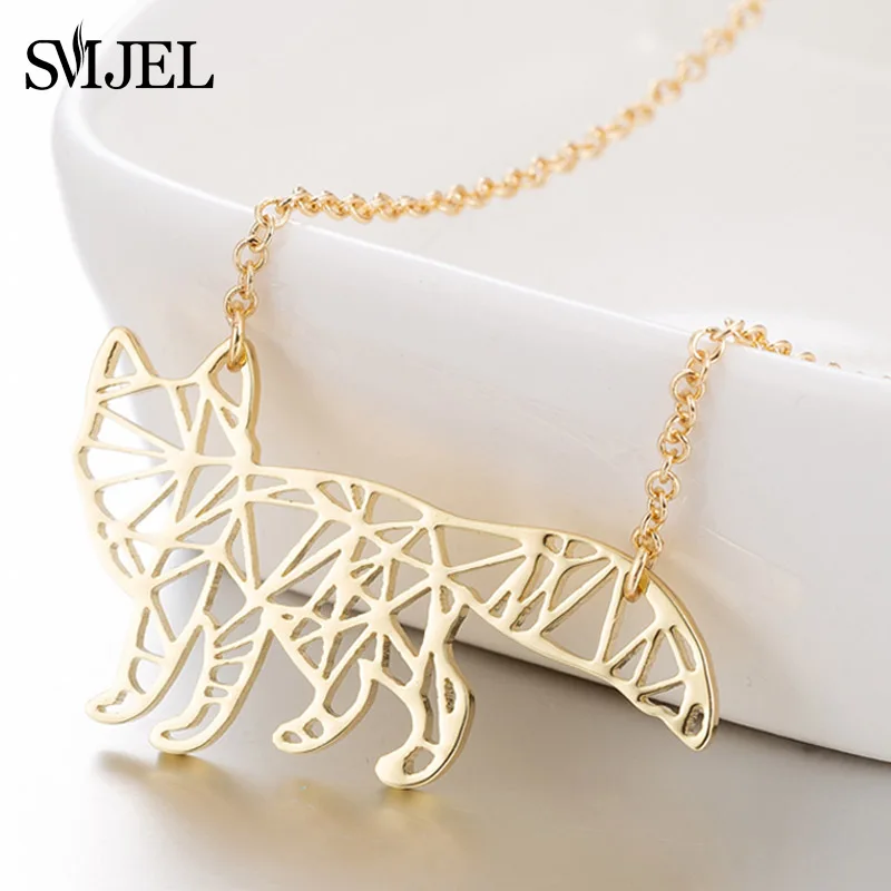 SMJEL оригами лиса ожерелье Дети Девушки подарки женщины животное эффектные