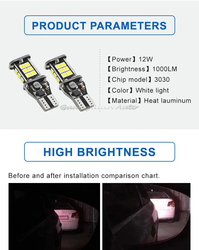 Tcart автомобиля T15 3030 24SMD светодиодный Фары заднего хода для Защитные чехлы для сидений, сшитые специально для Toyota Corolla e150 e160 e170 аксессуары 2008 2011