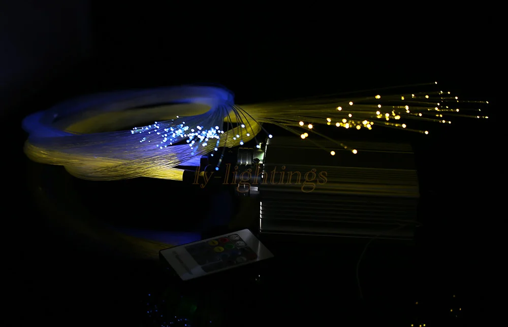 DIY RGB LED Twinkle Stars Fiber Optic Light Kit with Dual Output, 400 Strands Fiber for Optical Fiber Ceiling Night Light image 5