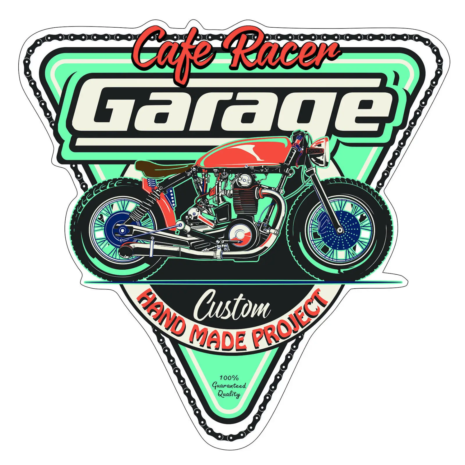 

Cafe Racer Custom Old School Sticker Bobber Cafe Racer Retro #34