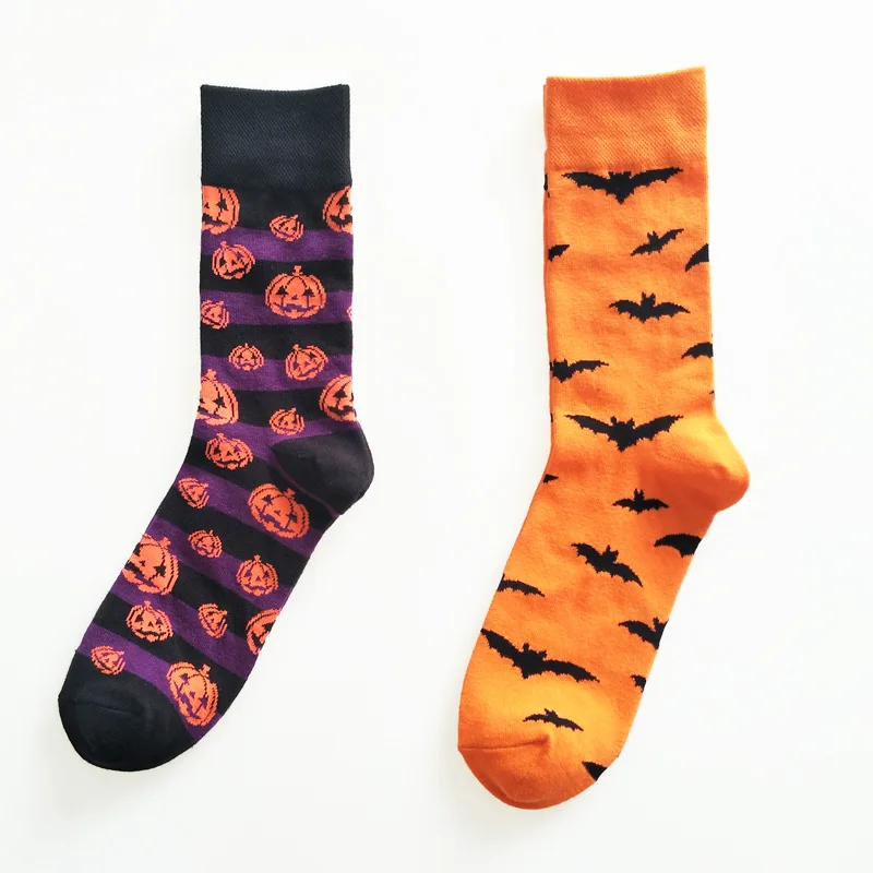 

Halloween All Saints Day Jack Lanterns man Socks trick or treat devil Lantern bat Cotton Comics Socks Party Novelty Funny Party